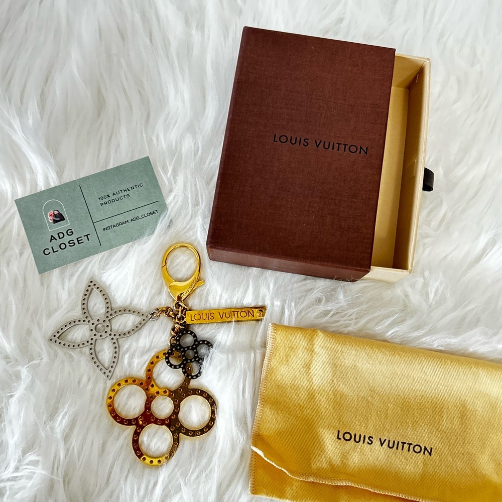 Louis Vuitton Gold and Black Keychain